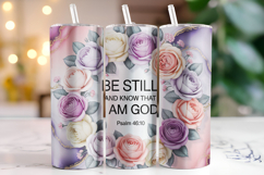 Be Still and know that I am God Tumbler Wrap | Sublimation Product Image 1