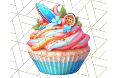 Bright Summer Cupcake PNG Clipart, Colorful Cupcakes Product Image 4