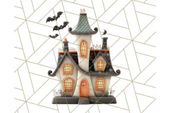 Retro Halloween Clipart Vintage PNG Graphics, 50s Holiday Product Image 4