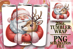 JOYFUL NIGHTS 20oz TUMBLER WRAP, Funny Santa Product Image 1