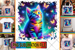 Stylish Tote Bag Gift Magic PNG, Cat Product Image 1