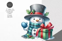 Christmas clipart| Snowman clipart |Christmas sublimation Product Image 1