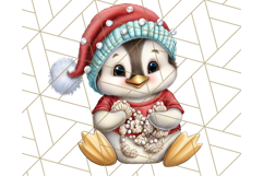 Christmas Penguins The Beach Clipart PNG, Tropical Holiday Product Image 4