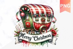 Christmas Whimsical Caravan - Clipart PNG Design Product Image 1