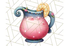 Princess Tea Party PNG Clipart with Teacups & Fancy Treats Product Image 4