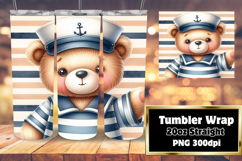 HIGH-QUALITY 20oz Tumbler PNG , Teddy Bear Product Image 1