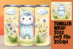 20oz Sublimation Gift Template , Cute Ghost Product Image 1