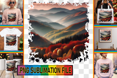 Playful TOTE BAG Art PNG, Autumn Product Image 1