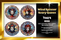 Scary Queen Wind Spinner Sublimation - 04 Variations Product Image 1