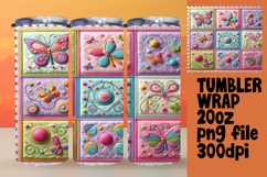 Stylish 20oz Tumbler Template , Patchwork Product Image 1