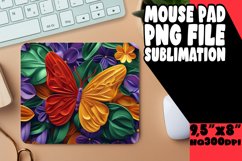 Color Splash Spring Butterfly Mouse Pad - 3D Product Image 1
