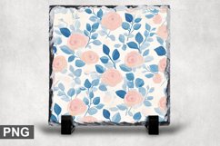 Pastel Flowers Square Sublimation Slate Design Product Image 1