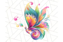 Colorful Butterfly Clipart PNG Clipart, Rainbow Butterfly Product Image 4