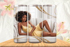 Black Girl Magic Black Woman Positive mind 20oz Tumbler wrap Product Image 1