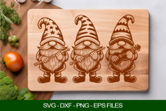 Christmas Gnomes Laser Cut File SVG for Cutting Board Product Image 1