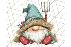 Farmer Gnome Clipart, Cute Farm Gnomes PNG Illustrations Product Image 4