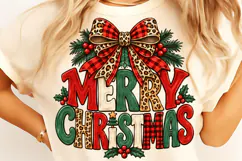 Preppy Merry Coquette Christmas PNG, Merry Christmas PNG Product Image 2
