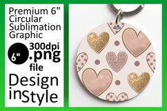 Whimsical Round Design Car Coaster Template , Heart Product Image 1