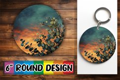 Vibrant Retro Floral Keychain &amp; Coaster Compilation Product Image 1