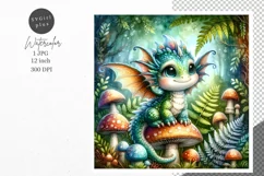 Baby dragon, JPG, Junk journal, Digital paper Product Image 1