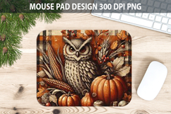 Owl Mouse pad Sublimation - Thanksgiving PNG Design Product Image 1