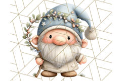 Watercolor Winter Gnome Clipart, Cute Gnome Christmas PNG Product Image 4