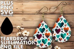 BLISSFUL TEARDROP EARRINGS Design, Heart Product Image 1