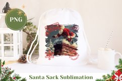 Christmas Santa Sack Design, Santa Claus Gift Bag Template Product Image 1