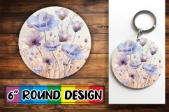 Vibrant Floral Circle Sublimation Showcase Product Image 1
