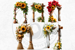 Floral Archways and Enchanting Garden Entrance Illustrations Product Image 10