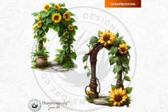 Floral Archways and Enchanting Garden Entrance Illustrations Product Image 12
