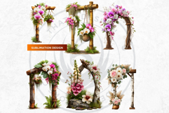 Floral Archways and Enchanting Garden Entrance Illustrations Product Image 7