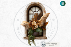 Floral Windows and Enchanting Garden Balcony Illustrations Product Image 13