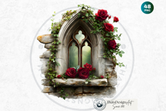 Floral Windows and Enchanting Garden Balcony Illustrations Product Image 9