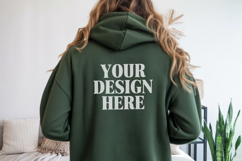 Forest Green Gildan 18500 Hoodie Mockup ,Cozy Unisex Sweatsh Product Image 1
