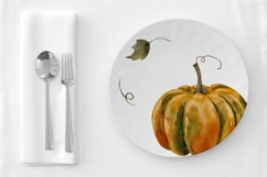 Hand Painted Watercolor Pumpkin Clipart PNG Product Image 6