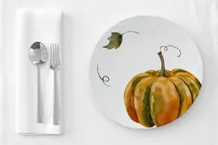 Hand Painted Watercolor Pumpkin Clipart PNG Product Image 6