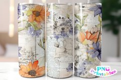 Flower Collage 20 oz Skinny Tumbler Wrap Product Image 1