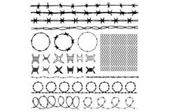 Barb wire svg, wire fence png, cut file, clipart, cricut. Product Image 1