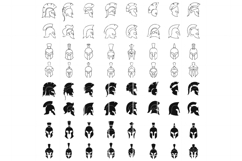Spartan helmet SVG. Spartan helmet png Spartan helmet cliart Product Image 1