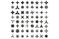 Ninja star SVG. Shuriken svg. Ninja star png. Shuriken png. Product Image 1