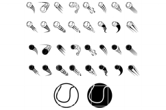 Tennis ball svg bundle. Tennis ball png. Tennis ball clipart Product Image 1
