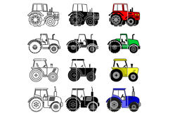 Tractor SVG. Tractor png. Red tractor svg. farm tractor png. Product Image 1