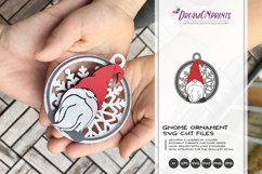 Christmas Gnome Ornament | Christmas 3D Layered Design Product Image 1