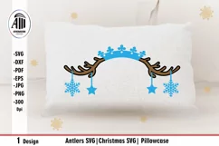 Antlers SVG| Crown SVG| Christmas SVG| Pillowcase design Product Image 3