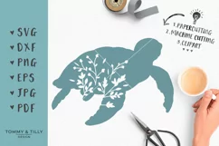 Turtle Silhouette - SVG DXF PNG EPS JPG PDF Cutting File Product Image 2