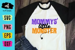 Mommy's Little Monster Halloween SVG Cut File Product Image 2
