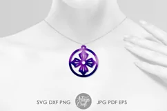 Earrings svg, floral earrings svg, Teardrop Earrings Product Image 2