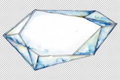 Crystals fine red and blue Watercolor png Product Image 4