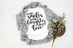 Motivational Quote SVG - Plant Smiles, Grow Laughter Product Image 2